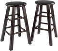 Element 2-Piece 24In Counter Stool Set, Espresso Finish, Solid Wood, Modern Design Lootquake LLC