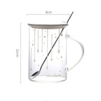 Luminous Heat-resistant Glass With Lid Spoon Pi-Mart