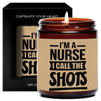 1pc Lavender Scented Candle 5.3Oz Soybean Wax Best Nurse Ever Gifts Idea for Women Men RN Friend Nursing Supervisor Bestie Guy Cowoker Him Her on Practitioner School Nurse Graduation Thank You Appreciation Birthday Christmas