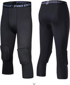Men's Basketball Sports Tight Pants 3/4 Compression Workout Leggings - SJB-DIAMOND ELITES