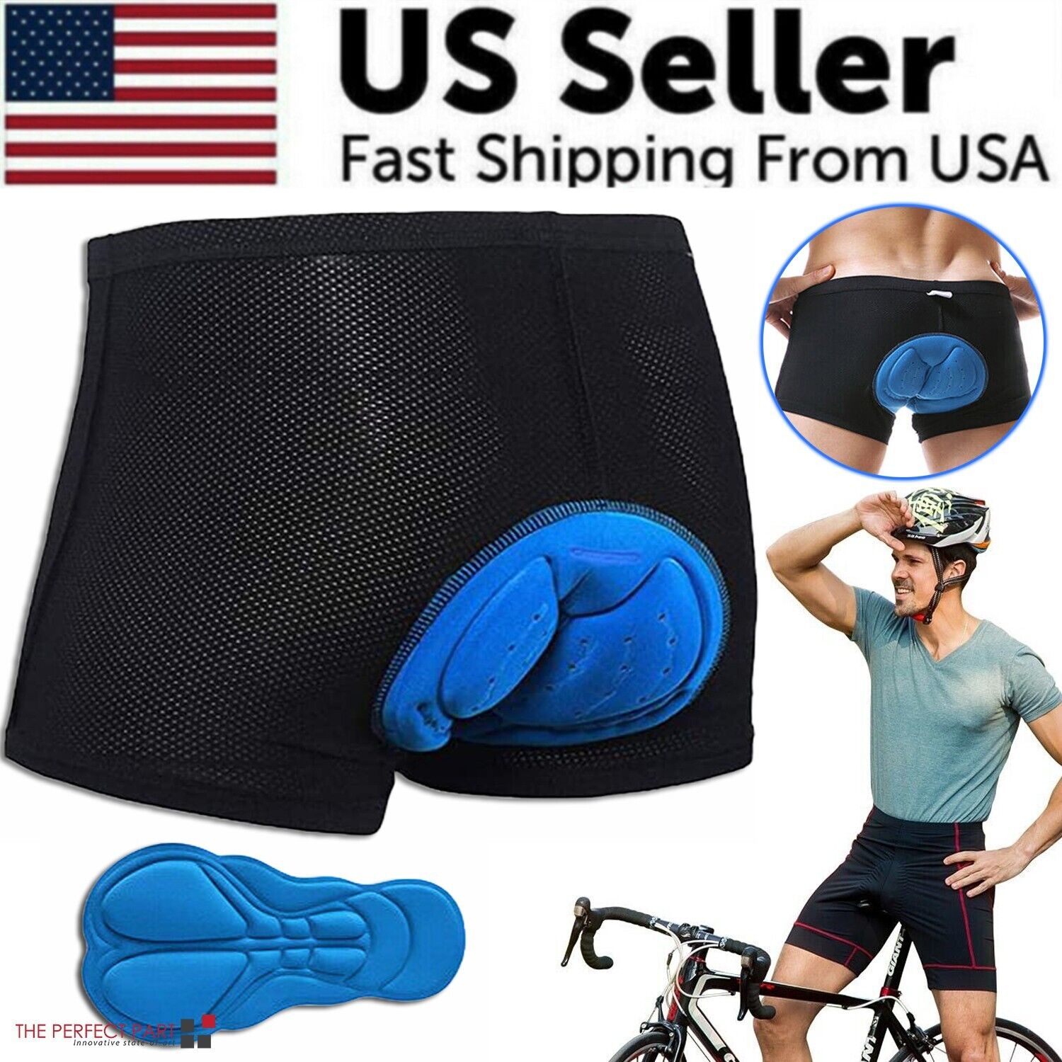 Men Women Cycling Shorts Bicycle Bike Underwear Pants With Sponge Gel - SJB-DIAMOND ELITES