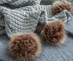 Vintage Chunky Knit Throw Blanket with Pom-pom Embellishment, Space Theme, All Seasons Polyester Cover, Knitted Casual Office Living Room Bedroom Nap Sofa Bed End Blanket 1PC Lootquake LLC