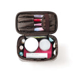 Simple striped cosmetic bag, portable cosmetic storage bag, travel portable large-capacity square toilet bag, makeup bag organizer, - SJB-DIAMOND ELITES