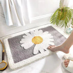 Home Bathroom Small Flower Anti-skid Foot Pad Absorbent Floor Mat Pi-Mart