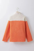Contrast Half Zip Long Sleeve Sweatshirt - SJB-DIAMOND ELITES