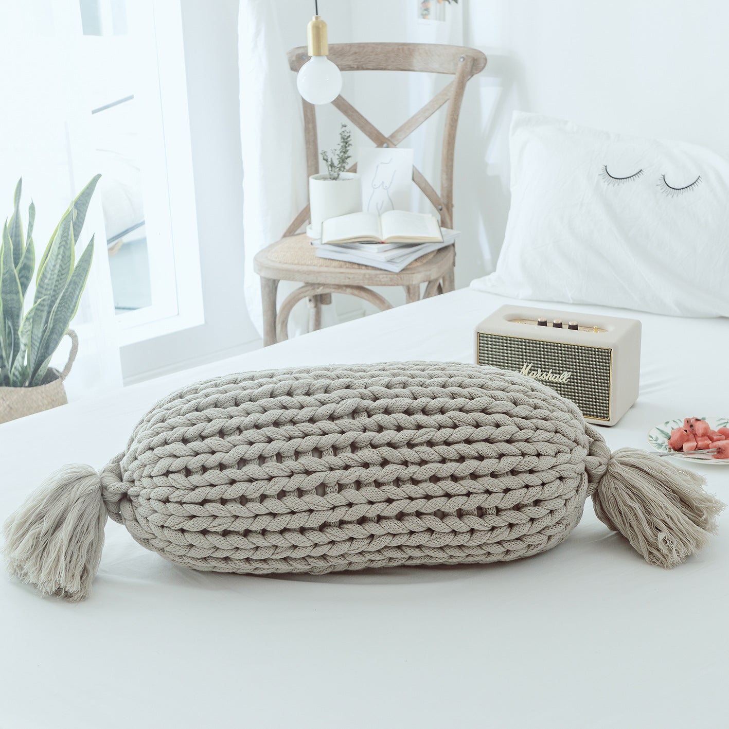 Handmade Wool Sofa Cushion Cushion Solid Color Cushion Pi-Mart