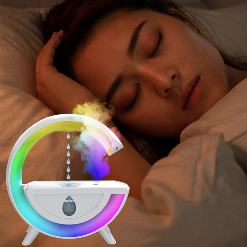 RGB Night Light Water Droplet Sprayer Anti-Gravity Air Humidifier 350ml Creative Home Office Mist Maker Diffuser Christmas Gift Pi-Mart