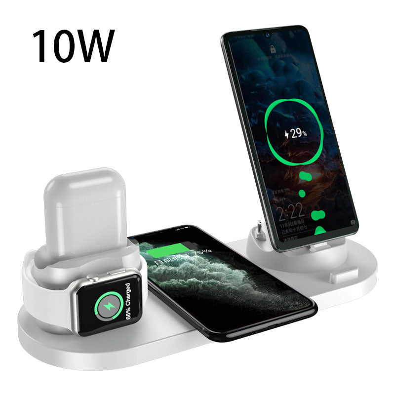 Wireless Charger For IPhone Fast Charger For Phone Fast Charging Pad For Phone Watch 6 In 1 Charging Dock Station Pi-Mart