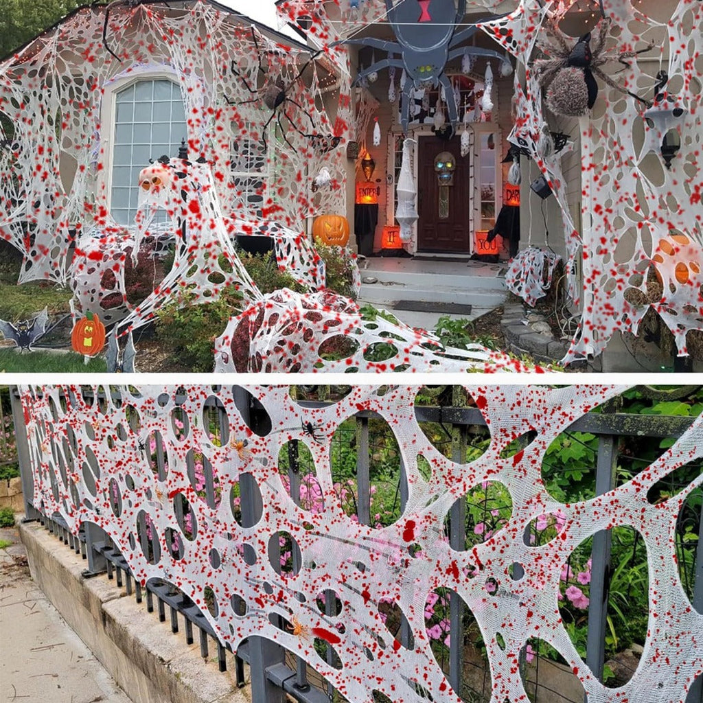 Halloween Spider Webs Decorations with Fake Spiders, Super Stretchy Cobwebs for Halloween decor Indoor and Outdoor - SJB-DIAMOND ELITES