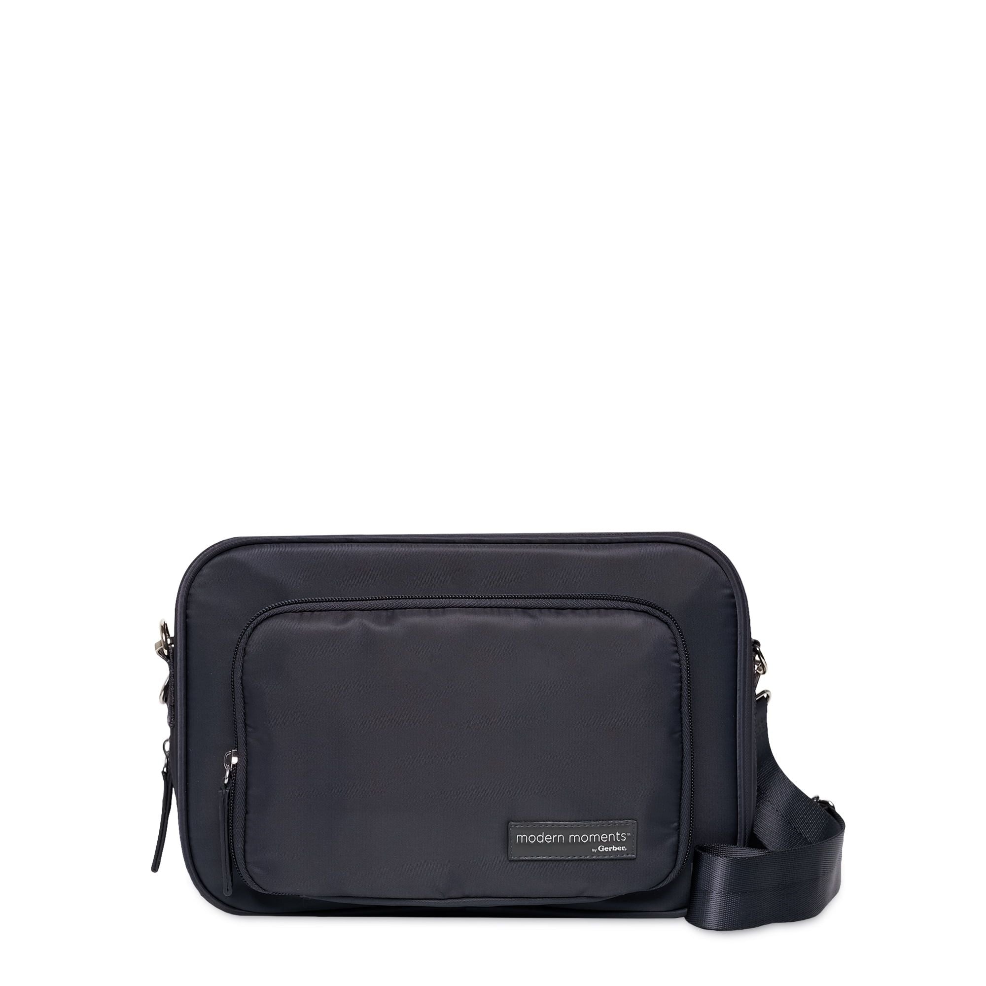 Modern Moments by Gerber Crossbody Diaper Bag with Changing Pad, Dark Gray EasyOptionXY LLC