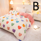 Thick Coral Fleece Double Plush Duvet Cover Pi-Mart