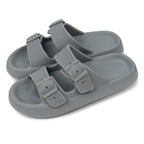 Platform Slippers Women's Summer Buckle Home Shoes Fashion Outdoor Wear Soft Bottom Sandals Pi-Mart