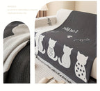 1pc Chenille Cat Cartoon Sofa Cover Blanket Four Seasons Universal Simple Double-sided Multi-functional Sofa Throw Blanket Couch Cover For Living Room Home Decor
