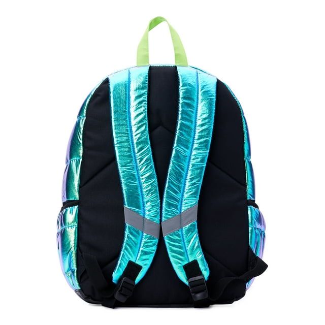 Justice Girls 17" Laptop Backpack 3-Piece Backpack Set with Lunch Tote and Pouch Quilted Green EasyOptionXY LLC