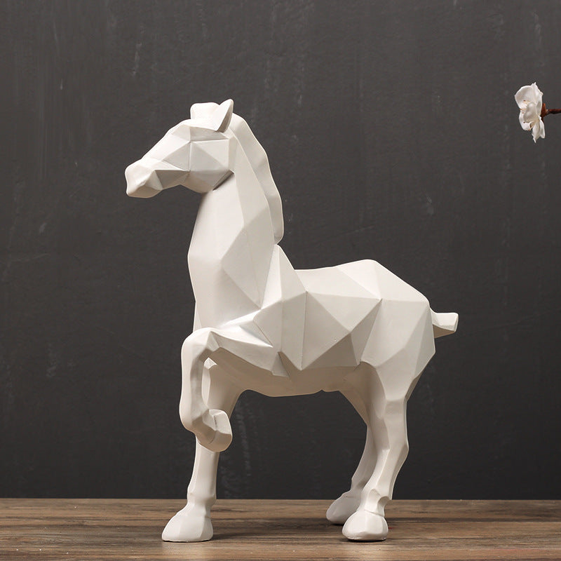 Nordic Minimalist Modern Origami  Horse Ornaments Lootquake LLC