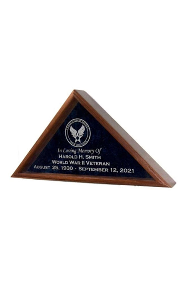 Ceremonial Casket Flag Cases, Casket Flag Case - Engraved Emblem The Military Gift Store