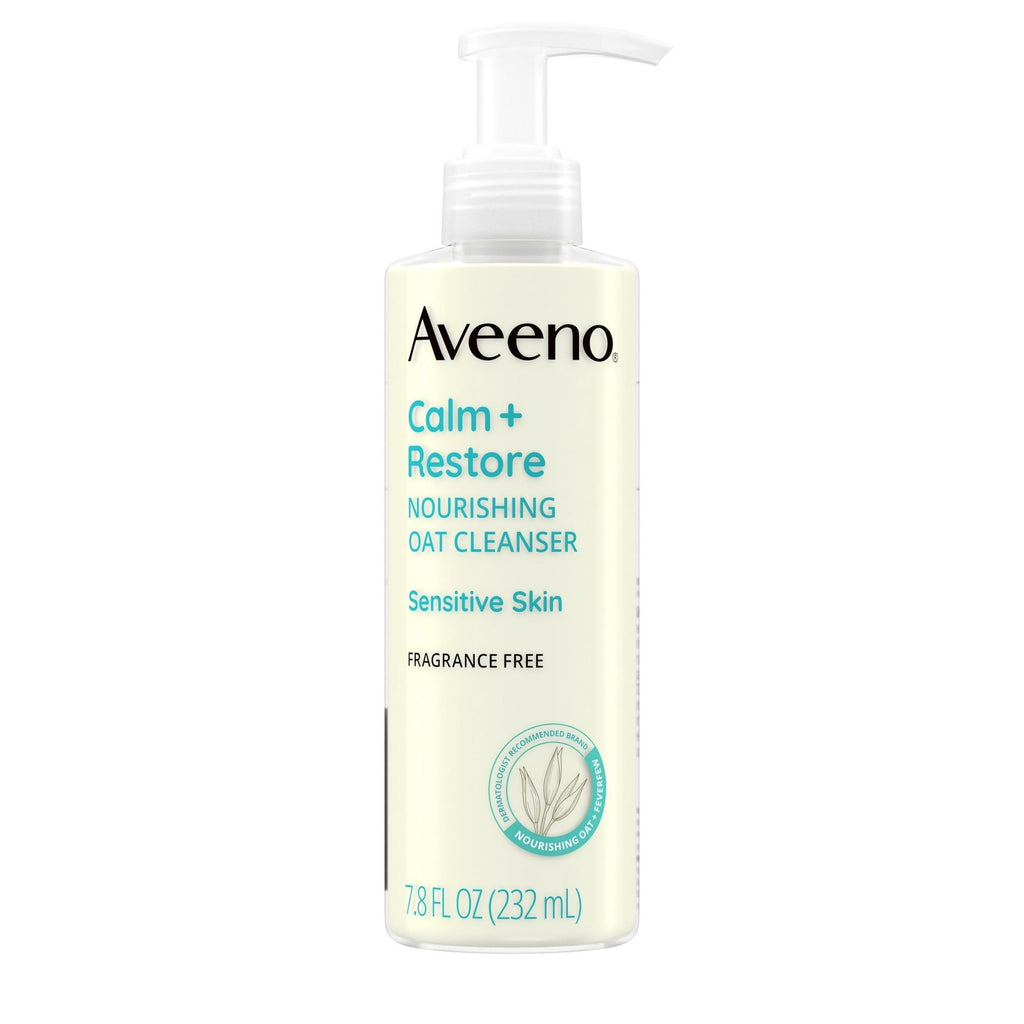 Aveeno Calm + Restore Gentle Nourishing Oat Face Cleanser, 7.8 fl oz