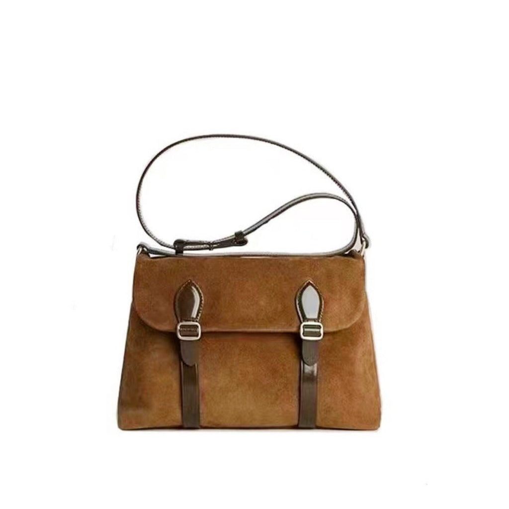 Mailman bag female, suede retro matte crossbody, shoulder crossbody bag - SJB-DIAMOND ELITES