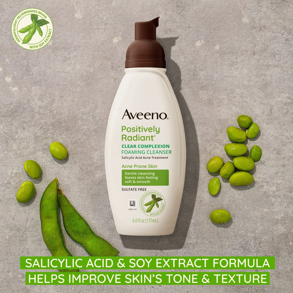 Aveeno Clear Complexion Foaming Facial Cleanser, Oil-Free Acne Face Wash, 6 fl oz EasyOptionXY LLC