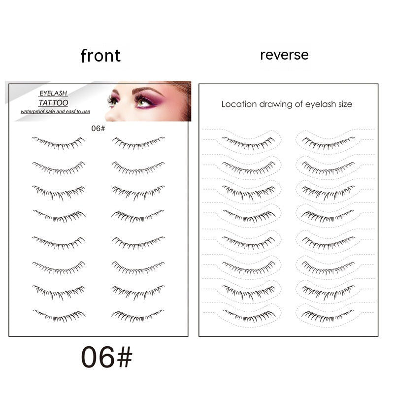 Lower Eyelashes Tattoo Sticker Disposable Waterproof Pi-Mart