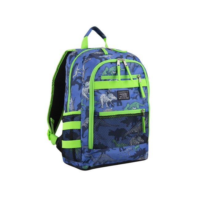 Eastsport Unisex 3-Piece Combo Backpack with Lunch Box and Pouch, Blue Dino Print EasyOptionXY LLC