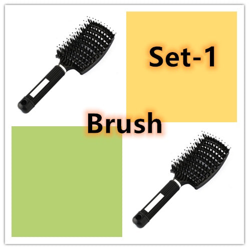 Hairbrush Anti Klit Brushy Haarborstel Women Detangler Hair Brush Bristle Nylon Scalp Massage  Teaser Hair Brush Comb Pi-Mart