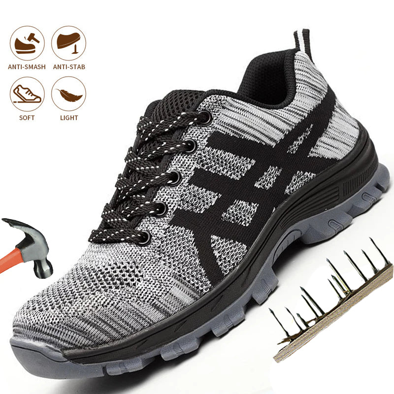 Safety Work Shoes Indestructible Steel Toe Anti-puncture Sneakers Pi-Mart