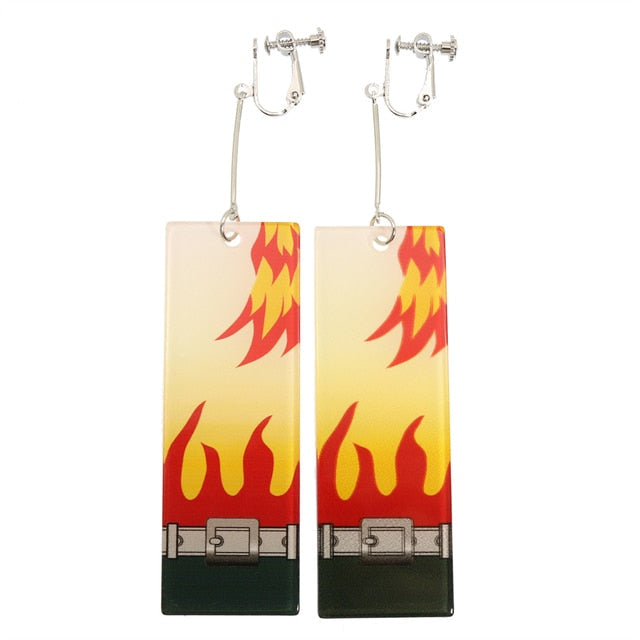 Acrylic Tanjiro Earrings Pi-Mart