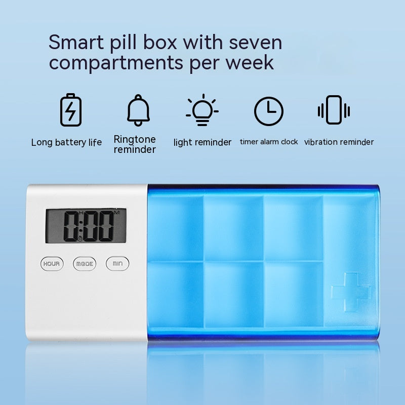 Portable Electronic Portable Mini Timing Medicine Smart Pill Box Pi-Mart