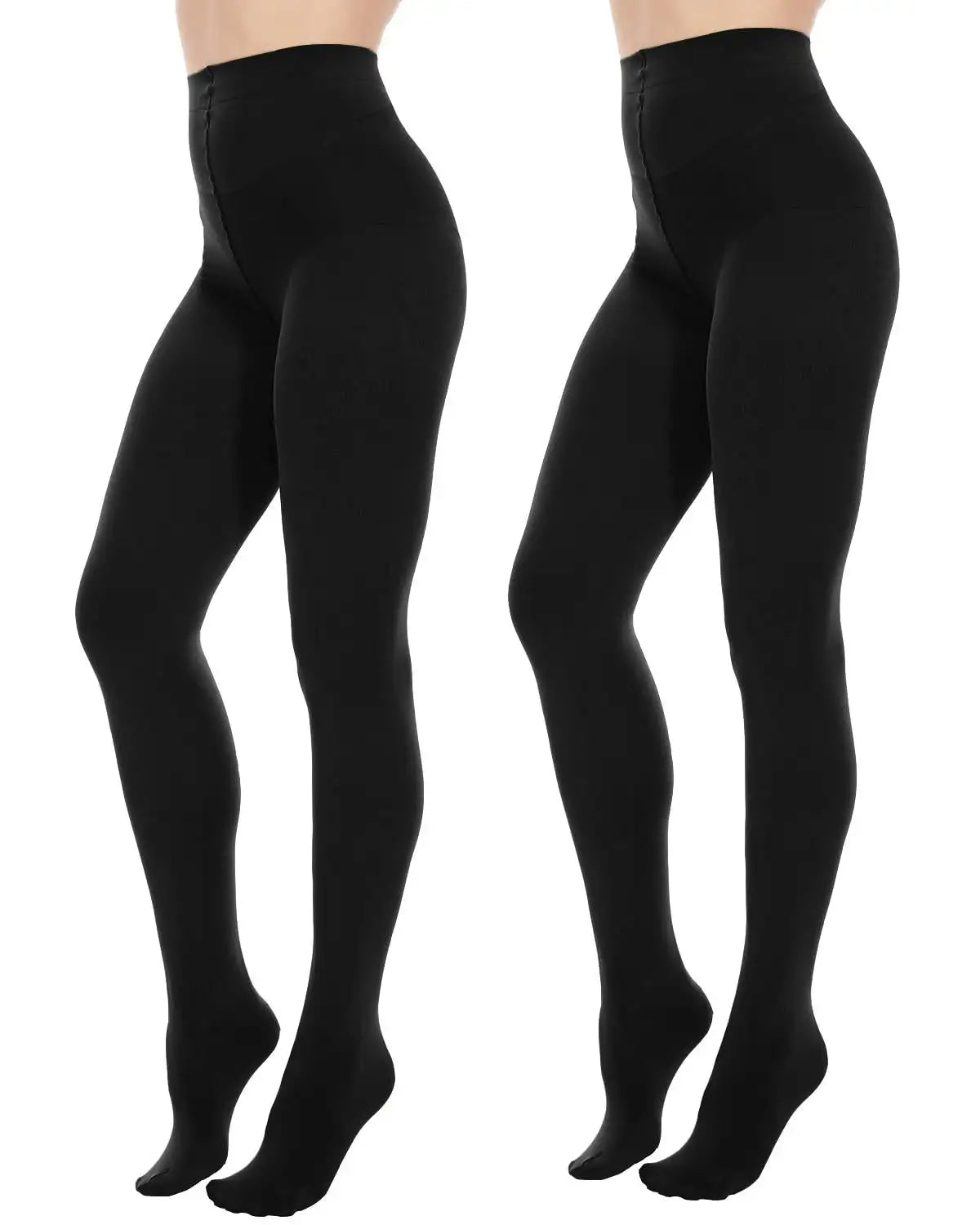 2pack 80d Opaque Black Tights For Women - SJB-DIAMOND ELITES