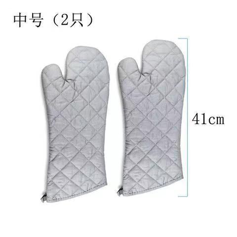 58cm Oven Gloves Long Oven Mitt Kitchen Glove BBQ Heat-resistant Cotton Cooking Barbecue Baking Tools Kitchen Accessories Heat Resistant Cooking Oven Gloves Can be Used for Grilling Cooking BBQ Stevvex