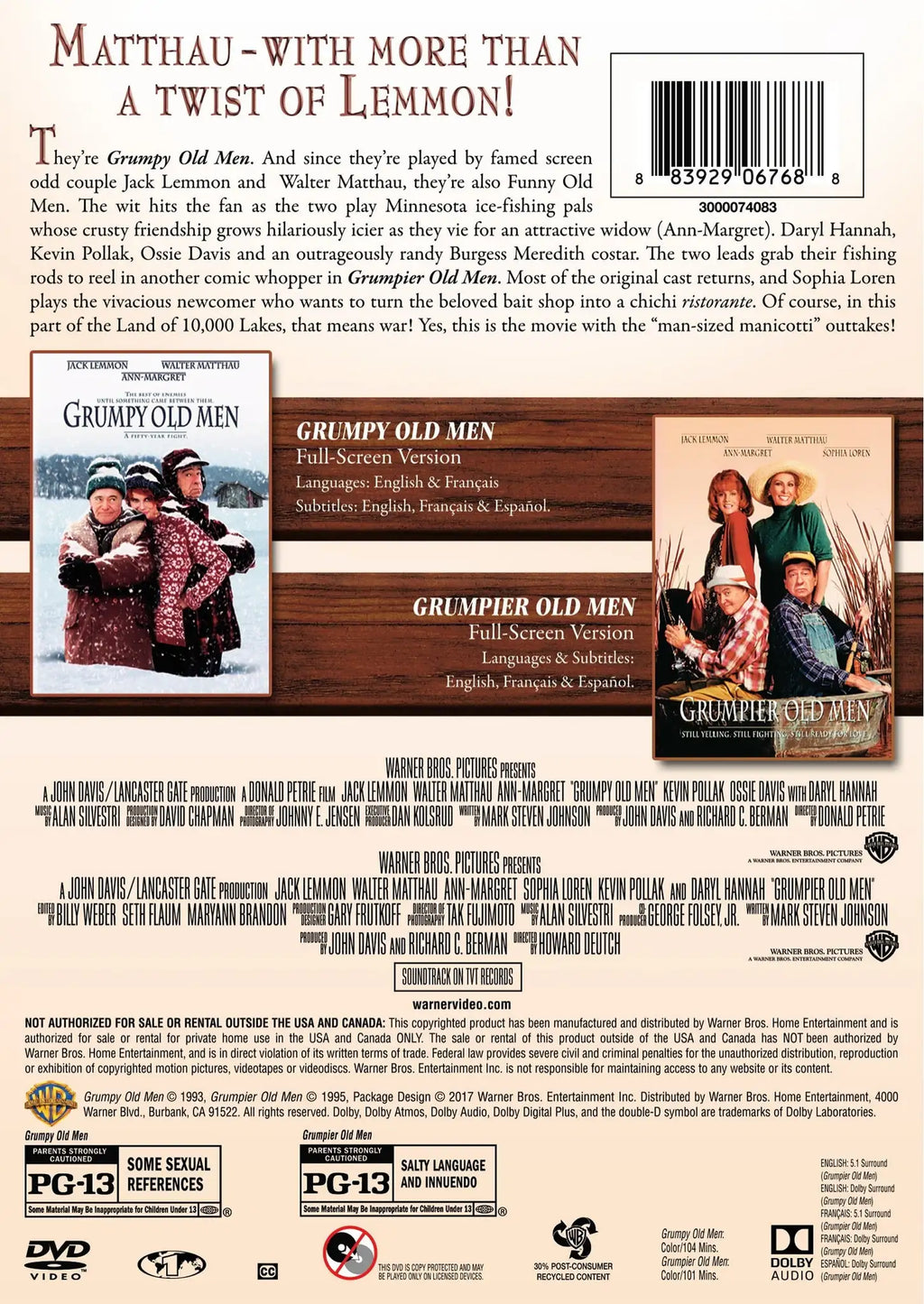 Grumpy Old Men/Grumpier Old Men [DVD]