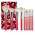 Christmas Portable Makeup Brush With Red Handle Pi-Mart