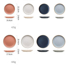 Pure color matte ceramic plate Pi-Mart