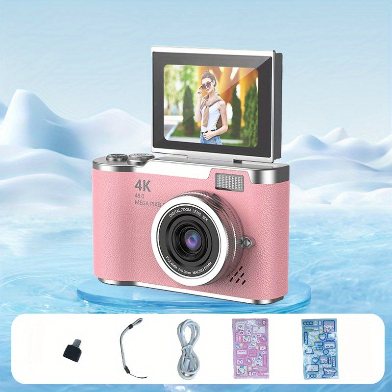New high-definition digital camera Simple operation of buttons to take photos and videos Beginner entry CCD card machine surprise gift for friends You can choose to use a 32G memory card for direct storage and use portable-mu Lootquake LLC