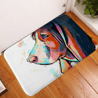 Pet dog flannel floor mat door mat printing foot mat anti-slip mat carpet Pi-Mart