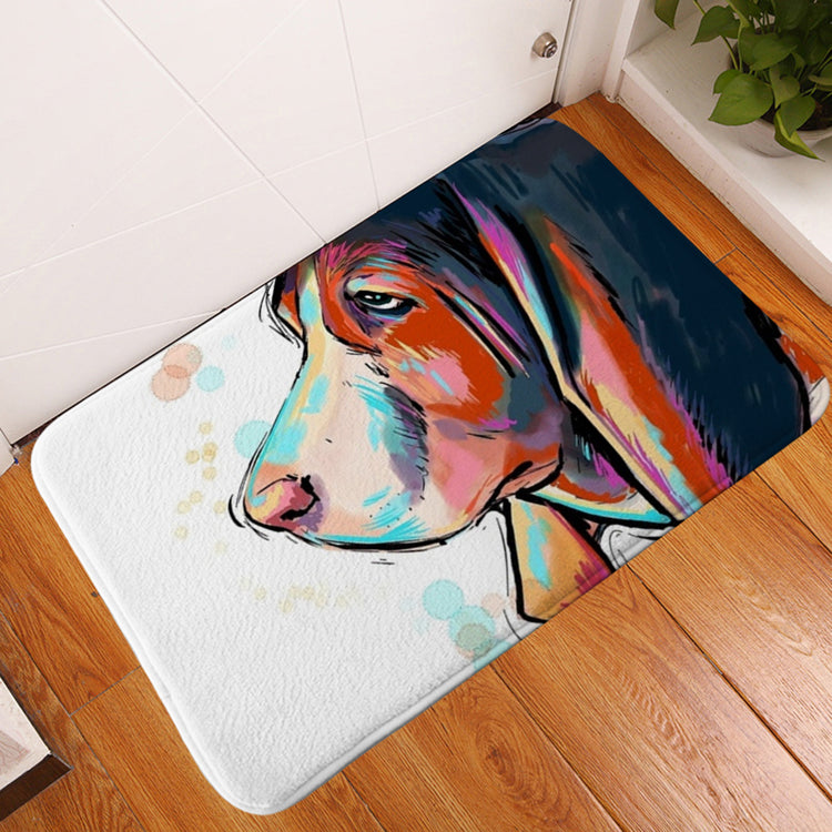 Pet dog flannel floor mat door mat printing foot mat anti-slip mat carpet Pi-Mart