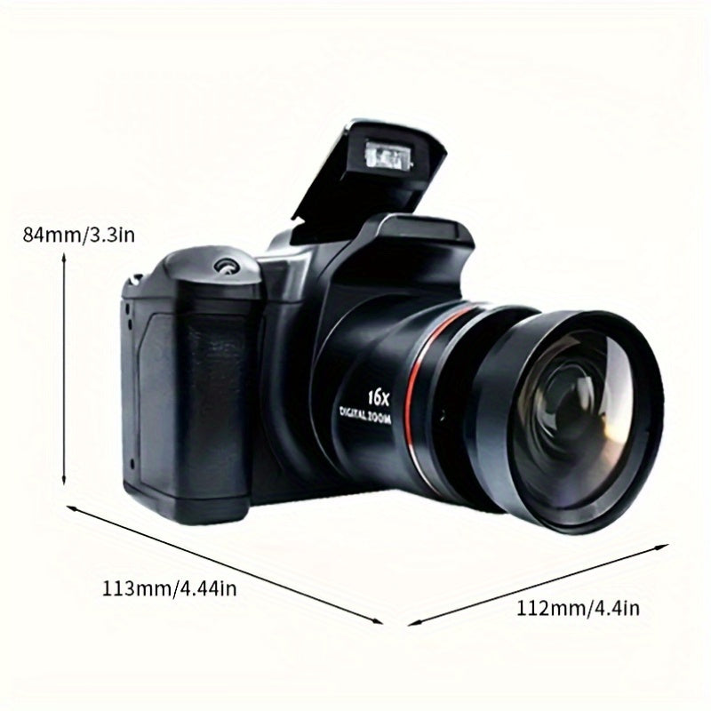 Digital Camera Photography With 2.4-inch LCD Screen, 16xdigital Camera 1080p Mini Camera Vlog Camera With 9.88mm Wide-angle Lens Cool Stuff Travel Essentials Gift, Body Camera Compact Travel Camera, Camera For Vlogqing, Camer Lootquake LLC