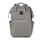 Modernism Adjustable Shoulder Straps Organizer pockets Insulated Bottle Storage Wet Wipes Pocket Backpack Diaper Bag, Gray EasyOptionXY LLC