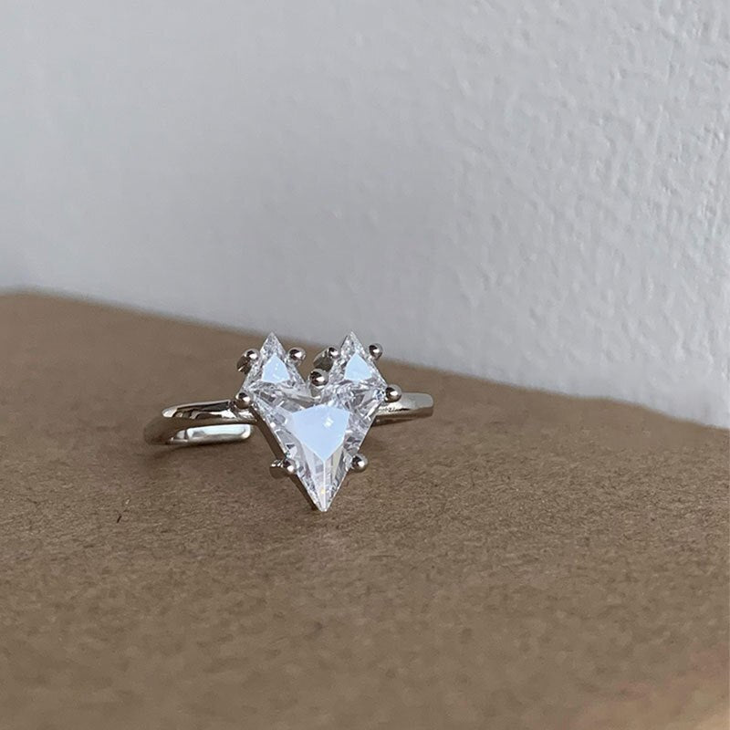 Silver Color Heart Ring - SJB-DIAMOND ELITES