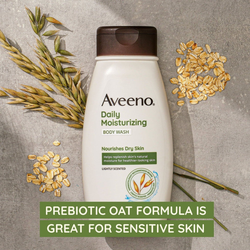 Aveeno Daily Moisturizing Body Wash, Prebiotic Oat Shower Gel, Lightly Scented, 33 oz EasyOptionXY LLC
