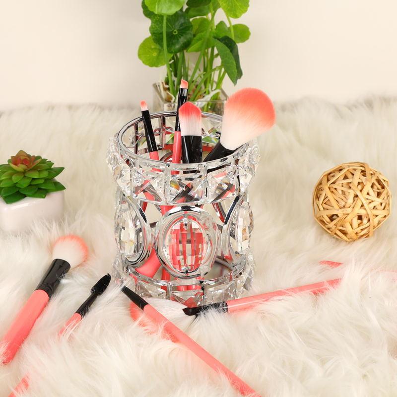 Crystal Pen Holder Cosmetic Brush Storage Container Pi-Mart