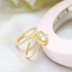 S925 Four-claw Inlaid 12 Karat 7mm Round Zircon Set Ring Pi-Mart