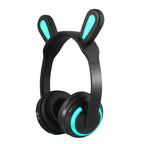 Interesting New Kids Headphones Wireless Bluetooth In Cat Ears Headphones Style With Noise Reduction Live Breathing Lights Glare and LED Lights - SJB-DIAMOND ELITES