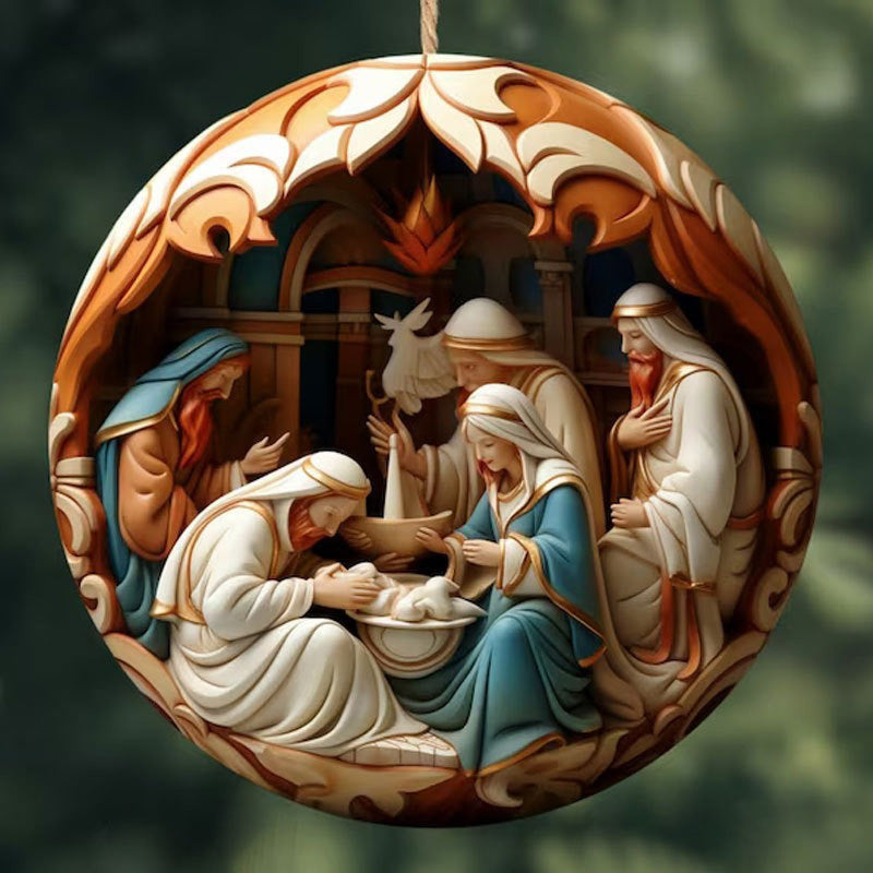 Creative Christmas Acrylic Car Decoration Pendant