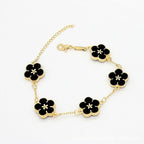 18k Gold Plating Flower Bracelets Pi-Mart