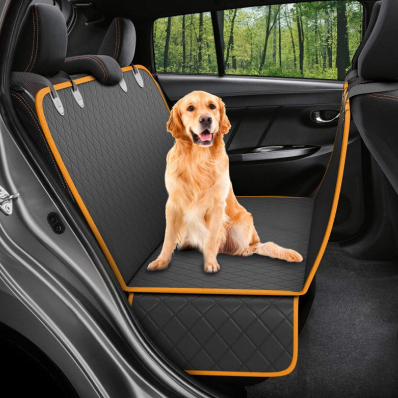 Dog Car Seat Cover View Mesh Pet Carrier Hammock Safety Protector Car Rear Back Seat Mat With Zipper And Pocket For Travel Pi-Mart