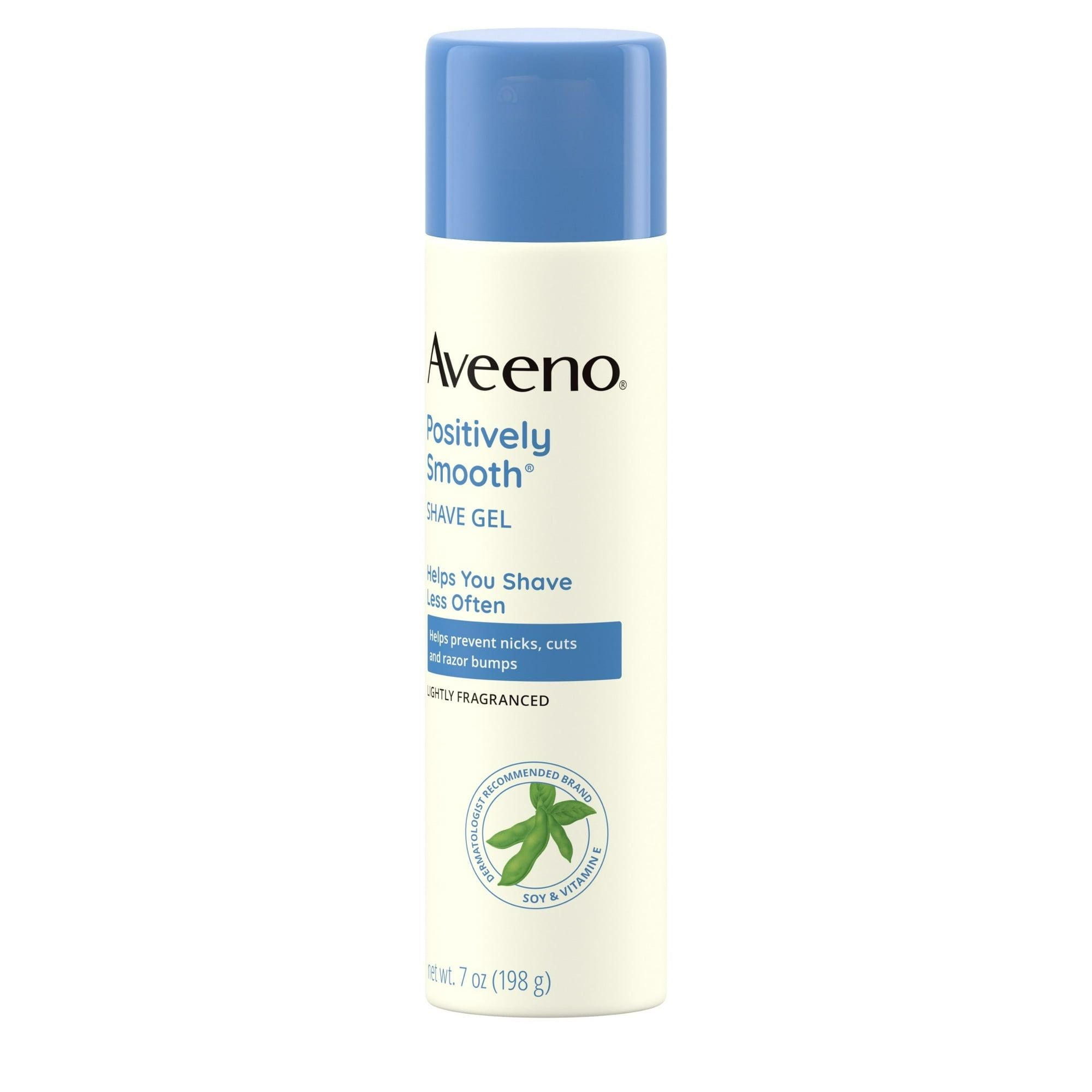 Aveeno Positively Smooth Moisturizing Shaving Cream, Shave Gel with Aloe, Lightly Scented, 7 oz
