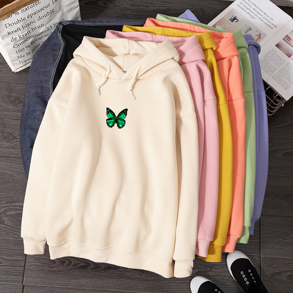 Butterfly print hoodie Pi-Mart