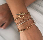 Bohemian Geometric Crystal Multi Layer Bracelets Bangles Charm Adjustable Lasso Bracelet Set For Women Luxury  Jewelry Gifts - SJB-DIAMOND ELITES